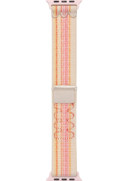 Watch 10 42MM Uyumlu Krd-91 Hasır Kordon Strap Kayış-Pembe