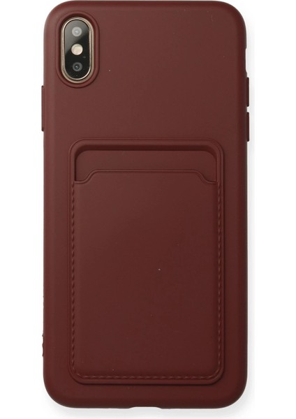 Iphone Xs Max Kılıf Kelvin Kartvizitli Silikon - Bordo Nrmsa