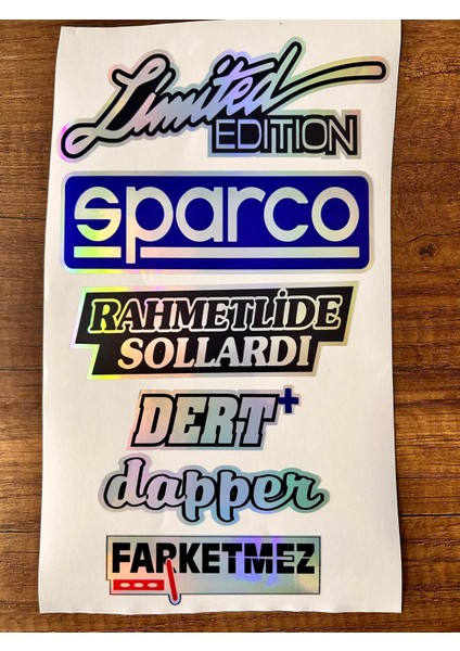 Oto Arka Cam Yazısı Hologramlı Yan Kapı, Yan Cam Stickerı Limited Edıtıon