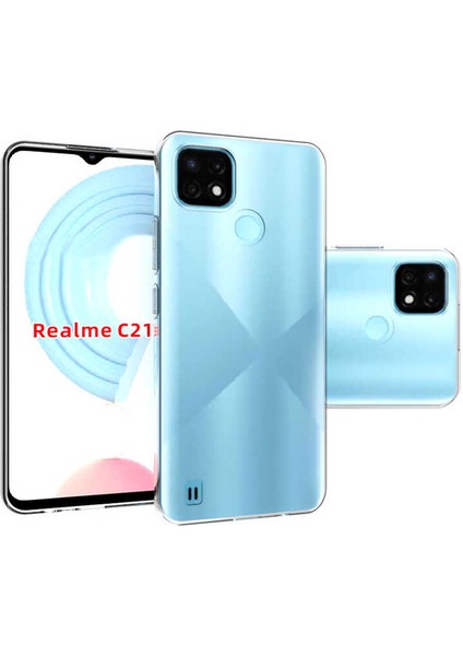 Realme C21 Kılıf Kflg Süper Silikon Kapak-Renksiz indirimleri