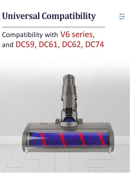 V6 DC58 DC59 DC62 DC72 Vakumlar Için Toz Işığı ile Yumuşak Silindir Fırçası Yedek Parçası Sert Ahşap Temizleyici Için (Yurt Dışından) fırsatları