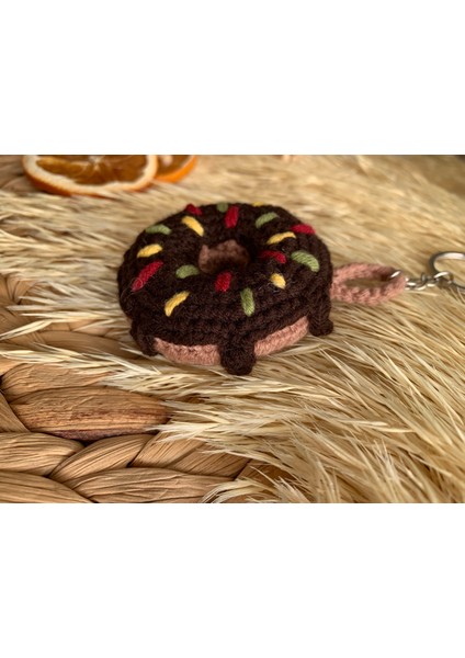 Örgü Donat Anahtarlık / Çanta Süsü