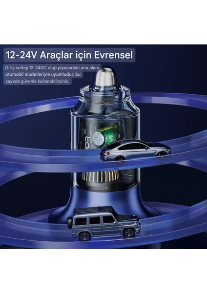 Toocki 60W Yaylı Şarj Kablolu 3 Girişli Type-C ve Usb Hızlı CE+Rohs Lisanslı Orjinal Sağlam Araç Şarjı fırsatları