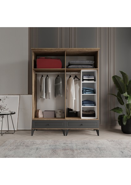 Nisa 4 Kapaklı Gardırop Dolap 160cm modelleri