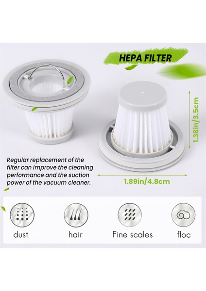 El Tipi Elektrikli Süpürge Aksesuarları Filtre Elemanları El Tipi Araba Mini Filtresi, 2 Adet Için Uygundur (Yurt Dışından) fırsatları
