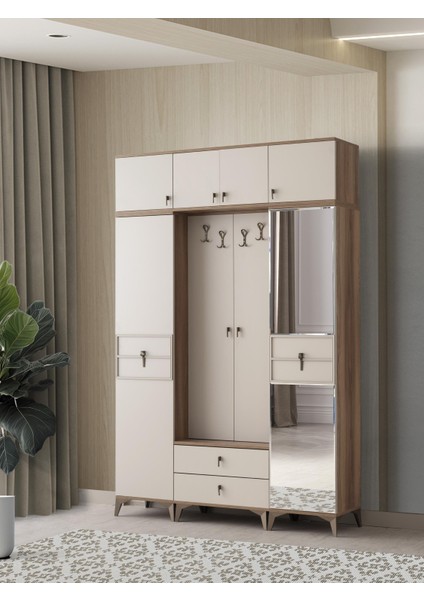 Ay Işığı Asklıklı Çekmeceli Ayakkabılık Portmanto 160X40X204CM