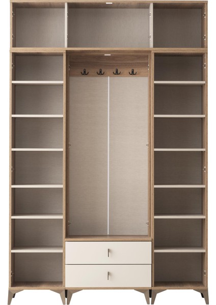 Ay Işığı Asklıklı Çekmeceli Ayakkabılık Portmanto 160X40X204CM fiyatları