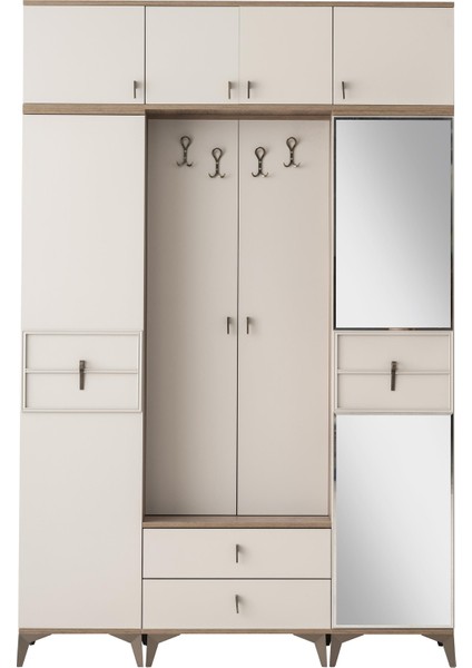 Ay Işığı Asklıklı Çekmeceli Ayakkabılık Portmanto 160X40X204CM modelleri