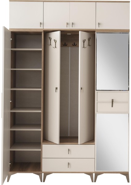 Ay Işığı Asklıklı Çekmeceli Ayakkabılık Portmanto 160X40X204CM indirimleri