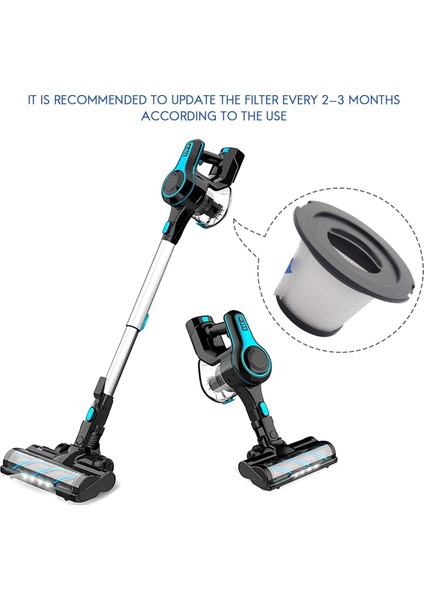 K17 Kablosuz Elektrikli Süpürge Için Uygun 4 Paket Değiştirilebilir Hepa Filtre (4 Filtre ve Filtreler) (Yurt Dışından) modelleri