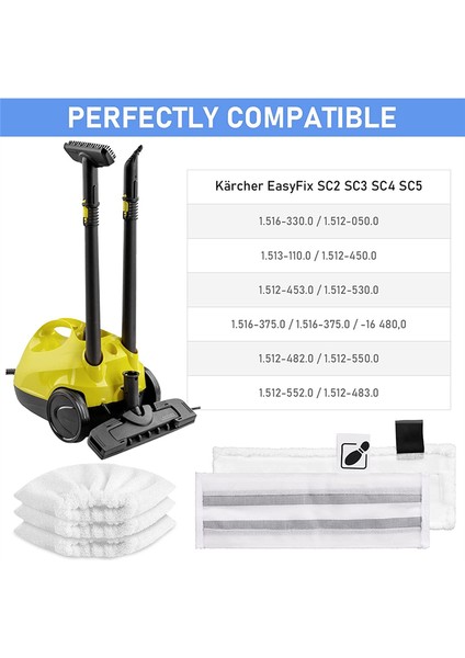 12 Parça Mikrofiber Bez Seti, Buharlı Temizleyici Easyfix Sc2 Sc3 Sc4 Sc5 Için Aksesuar Uyumlu (Yurt Dışından) fiyatları