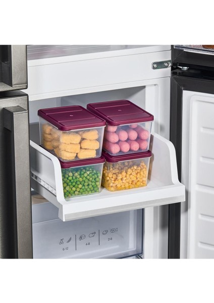 4'lü Renkli Derin Saklama Kabı 1 Lt Seti, Pratik ve Şık Mutfak Gereçleri modelleri