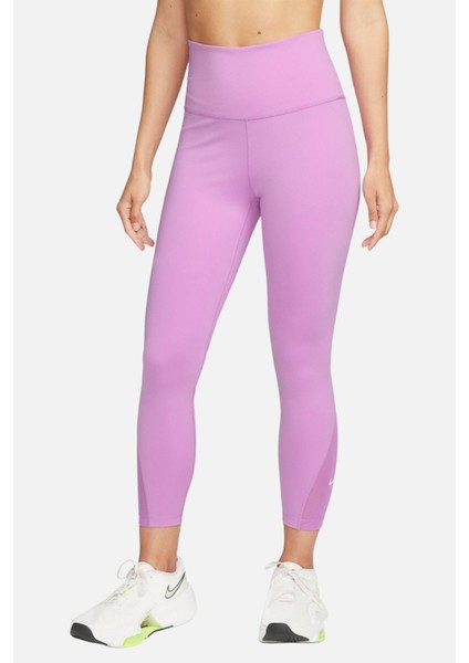 One Dri Fit High Rise 7/8 Length Women's Tight Kadın 2 Cepli Antrenman Taytı Mor