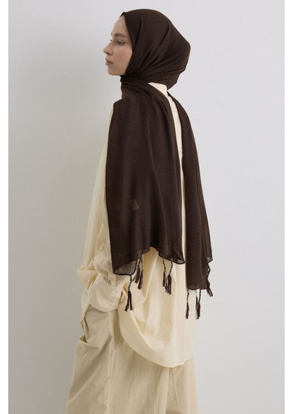 Brıce Telve Renk Uzun Saçak Püsküllü Pamuklu Şal fiyatları