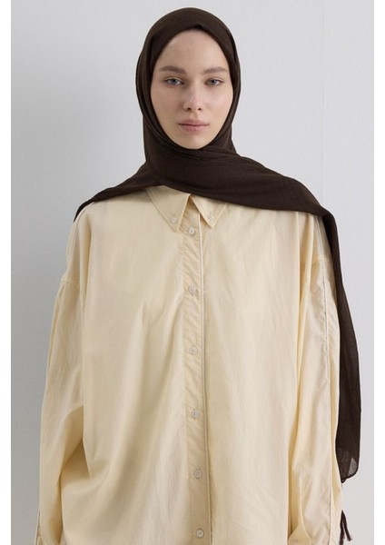 Brıce Telve Renk Uzun Saçak Püsküllü Pamuklu Şal