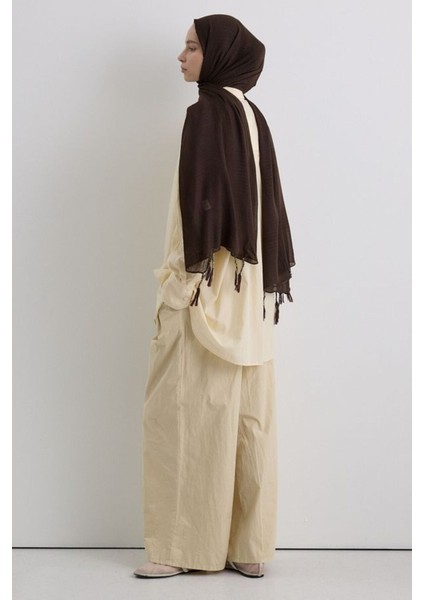 Brıce Telve Renk Uzun Saçak Püsküllü Pamuklu Şal