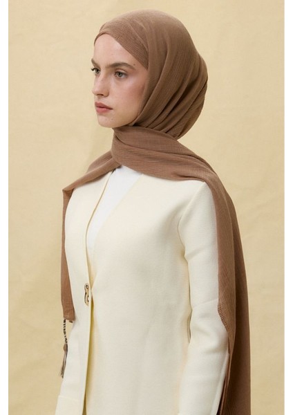 Brıce Vizon Uzun Saçak Püsküllü Pamuklu Şal indirimleri