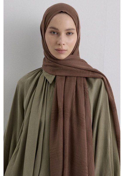 Brıce Kahve Uzun Saçak Püsküllü Pamuklu Şal modelleri
