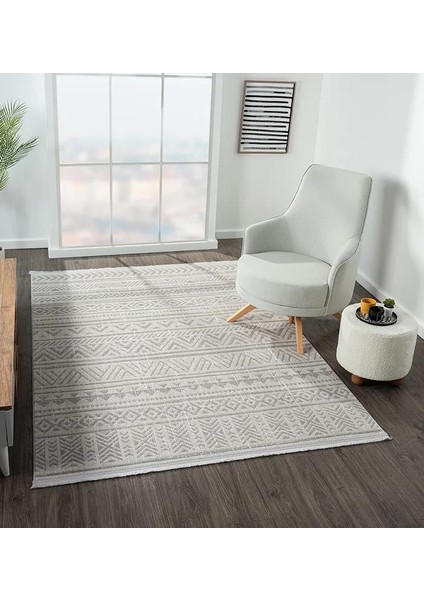 Lotus 8575 Gri Iskandinav Desenli Modern Ince Akrilik Tozuaz Salon Yatak Odası Halısı Koridor modelleri