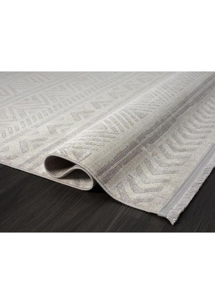 Lotus 8575 Gri Iskandinav Desenli Modern Ince Akrilik Tozuaz Salon Yatak Odası Halısı Koridor fırsatları