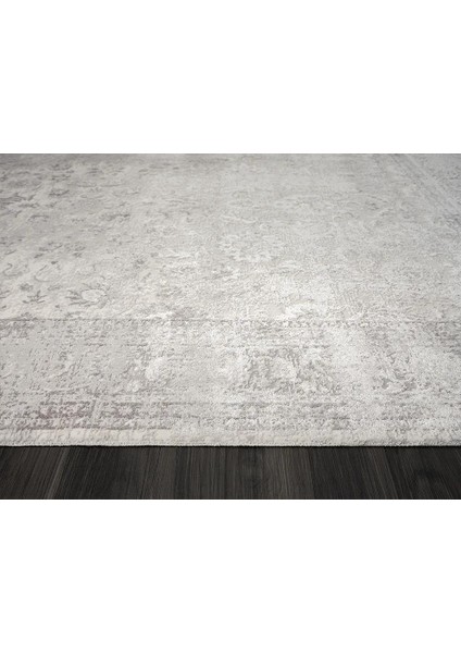 Elegance EG004A Gri Halı Antrasit Modern Klasik Desenli Viskon Doğal Iplik Bambu Halı indirimleri