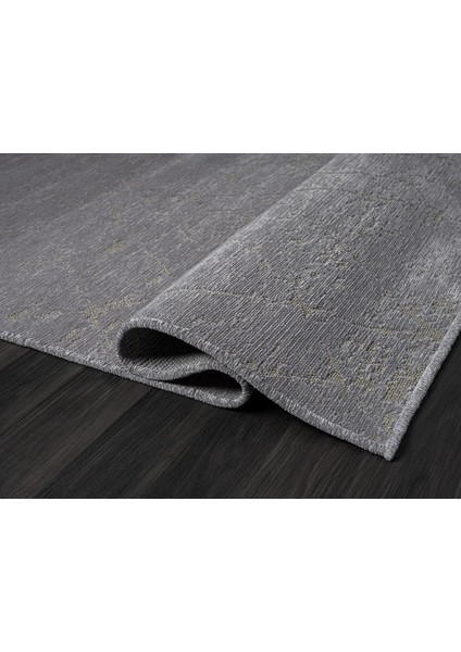 Lenda LD005A Antrasit Kilim Gold Detaylı Ince Antialerjik Kaymaz Taban Makinada Yıkanabilir Halı fırsatları