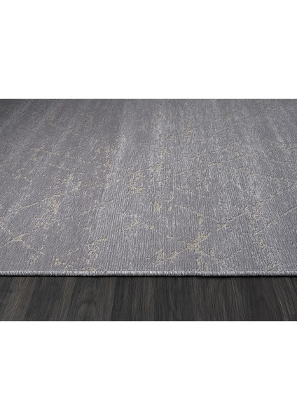 Lenda LD005A Antrasit Kilim Gold Detaylı Ince Antialerjik Kaymaz Taban Makinada Yıkanabilir Halı indirimleri