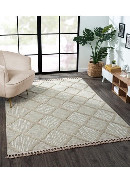 Loop LP005A Bej Halı Dekoratif Sisal Bukle Tozsuz Antialerjik Modern Salon Halısı Koridor Iskandinav fiyatları