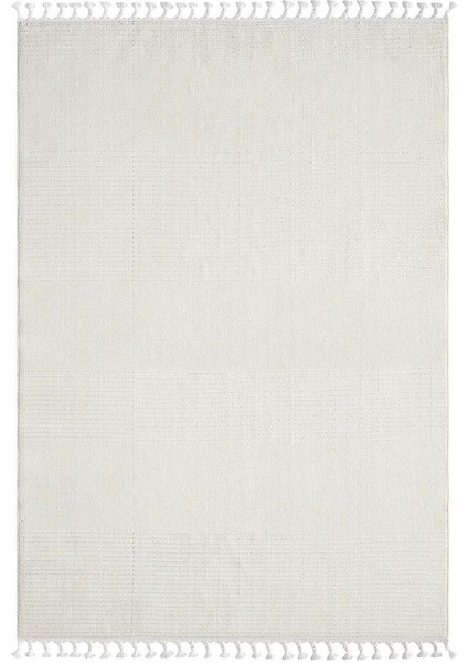 Wool WL005A Beyaz Halı Sisal Bukle Dekoratif Antialerjik Salon Halısı Yatak Odası