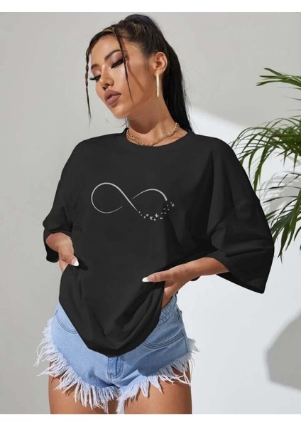 Sonsuzluk Özel Tasarım Ön Baskılı Tasarım Tshirt