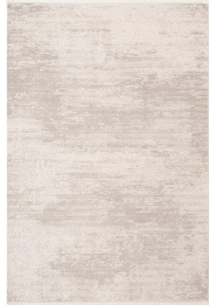 Leon LN001G Krem Halı Modern Desen Pamuk Taban Akrilik Tozuaz Salon Yatak Odası Koridor Halısı