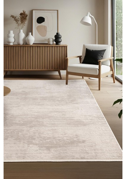 Leon LN001G Krem Halı Modern Desen Pamuk Taban Akrilik Tozuaz Salon Yatak Odası Koridor Halısı fiyatları