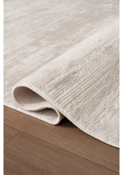 Leon LN001G Krem Halı Modern Desen Pamuk Taban Akrilik Tozuaz Salon Yatak Odası Koridor Halısı indirimleri