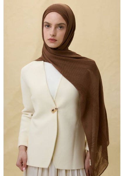 Brıce Caramel Uzun Saçak Püsküllü Pamuklu Şal modelleri