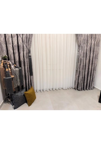 Nivemeshome Pera V-5402 Antrasit 1/3 Sık Pileli Fon Perde Apm fırsatları