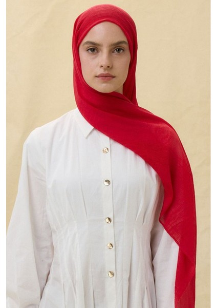 Brıce Kırmızı Uzun Saçak Püsküllü Pamuklu Şal indirimleri