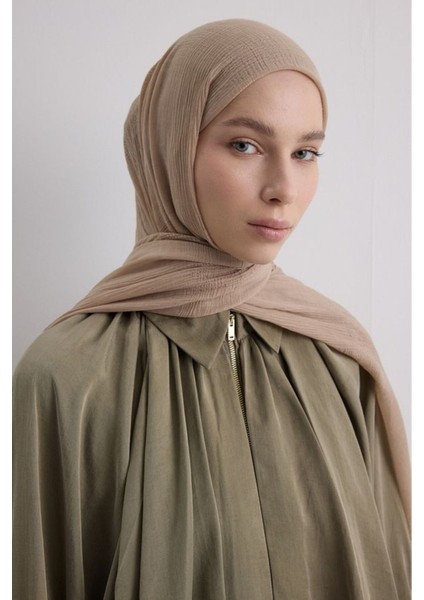 Brıce Açık Vizon Uzun Saçak Püsküllü Pamuklu Şal modelleri