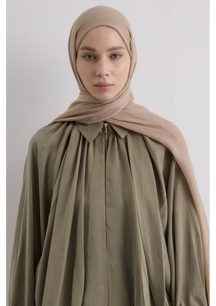 Brıce Açık Vizon Uzun Saçak Püsküllü Pamuklu Şal