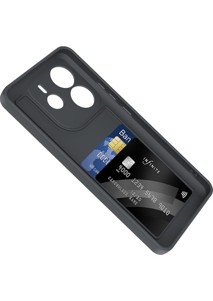 Redmi Note 14 4g Kılıf Kamera Korumalı Kartlık Hazneli Frm Vitra Kapak - Gri