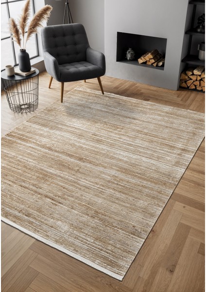 Cosmos CS002K Kahve Halı Modern Detaylı Pamuk Taban Viskon Tozuaz Salon Yatak Odası Koridor Halısı fiyatları