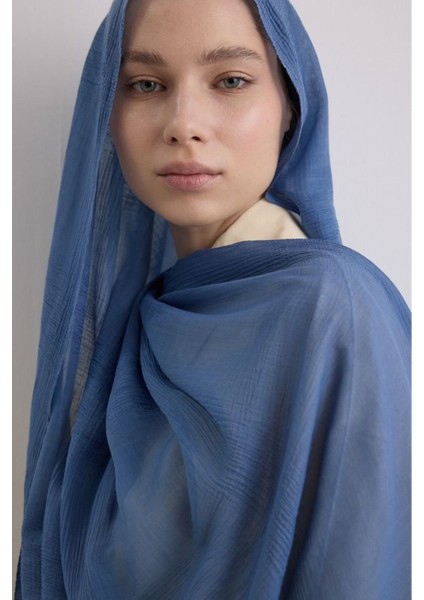 Brıce Indigo Uzun Saçak Püsküllü Pamuklu Şal fiyatları