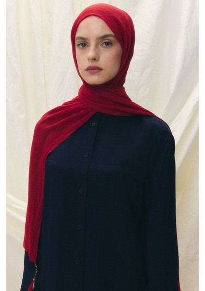 Brıce Kiraz Kırmızı Uzun Saçak Püsküllü Pamuklu Şal fırsatları