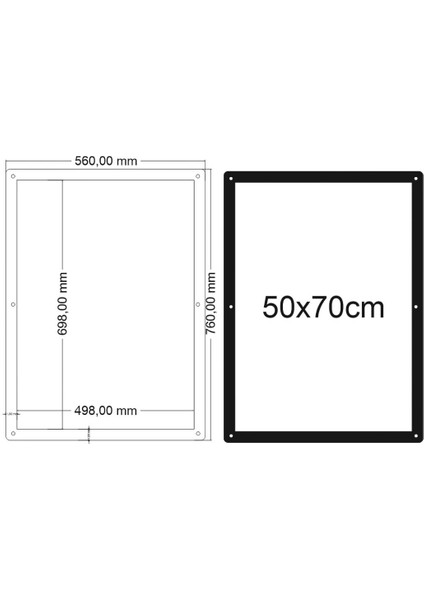 50X70CM Duvar Tipi Afiş ve Föy Çerçevesi Uv Baskılı fiyatları