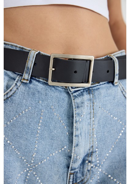 Siyah Gümüş Toka Detaylı Kemer 427 modelleri