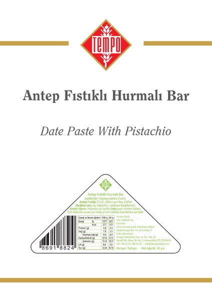 Figol Antep Fıstıklı Hurmalı Bar Üçgen 40 G x 12 Adet fırsatları