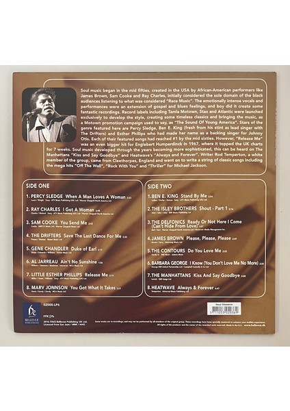 Soul Classics Lp Plak Ray Ckarles, James Brown, Percy Sledge ... (2016 Avrupa Baskı Plak) fiyatları