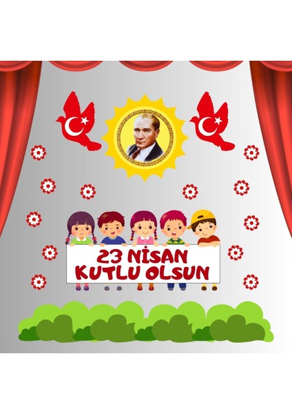 23 Nisan Kutlu Olsun Pano Süsü 03 modelleri