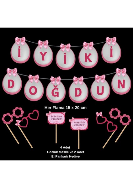 Iyiki Doğdun Yazısı Pembe Balon (Hediyeli) fiyatları