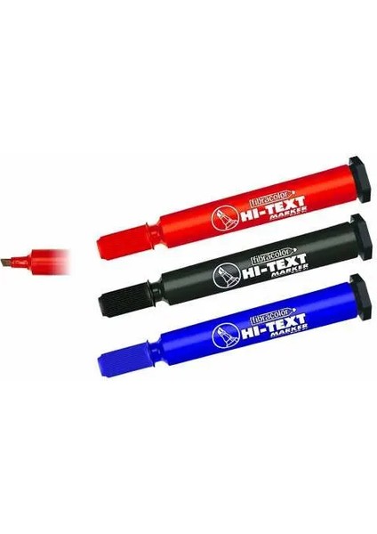 Hi-Text 830PC Kırmızı Keçeli Kalem Kesik Uç Marker 12’li Paket Yazı & Çizim Kalemi fırsatları