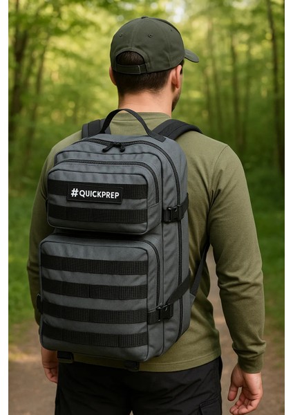 Taktik Sırt Çantası 45L - Outdoor, Kamp, Spor ve Günlük Kullanım Için Askeri Tarz Su Geçirmez Çanta (Gri) fiyatları